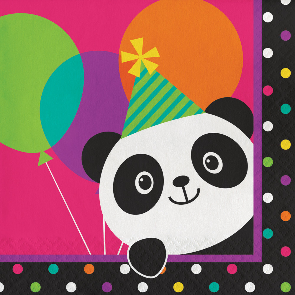 Panda-Monium Large Napkins / Serviettes (Pack of 16)