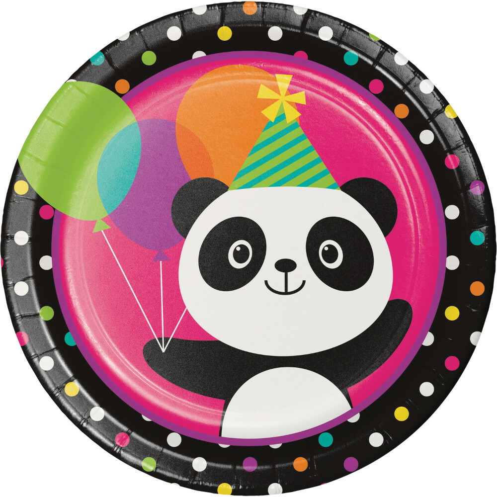 Panda-Monium Large Paper Plates (Pack of 8)