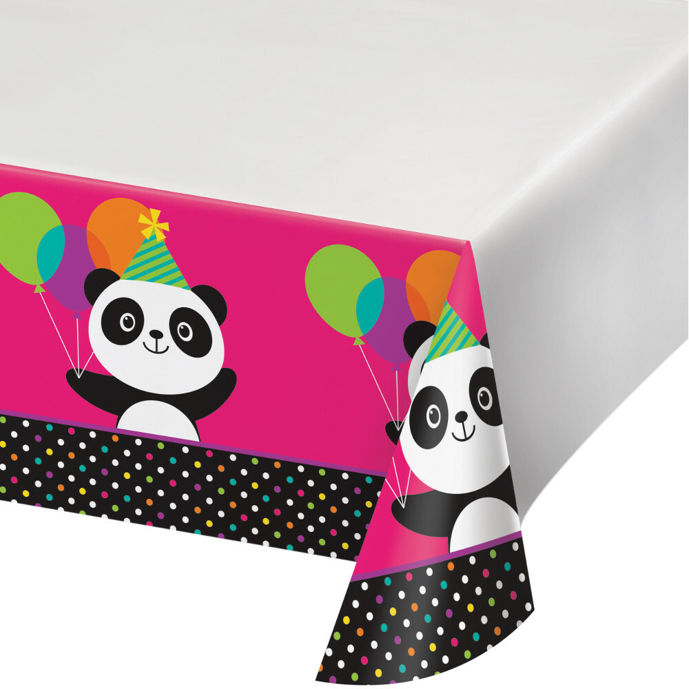 Panda-Monium Plastic Tablecloth