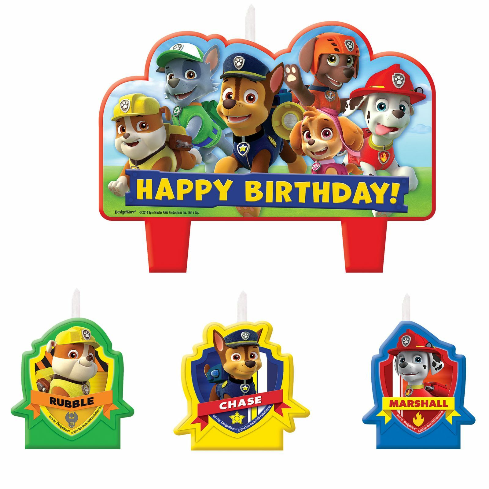 Paw Patrol Candles (Set of 4)