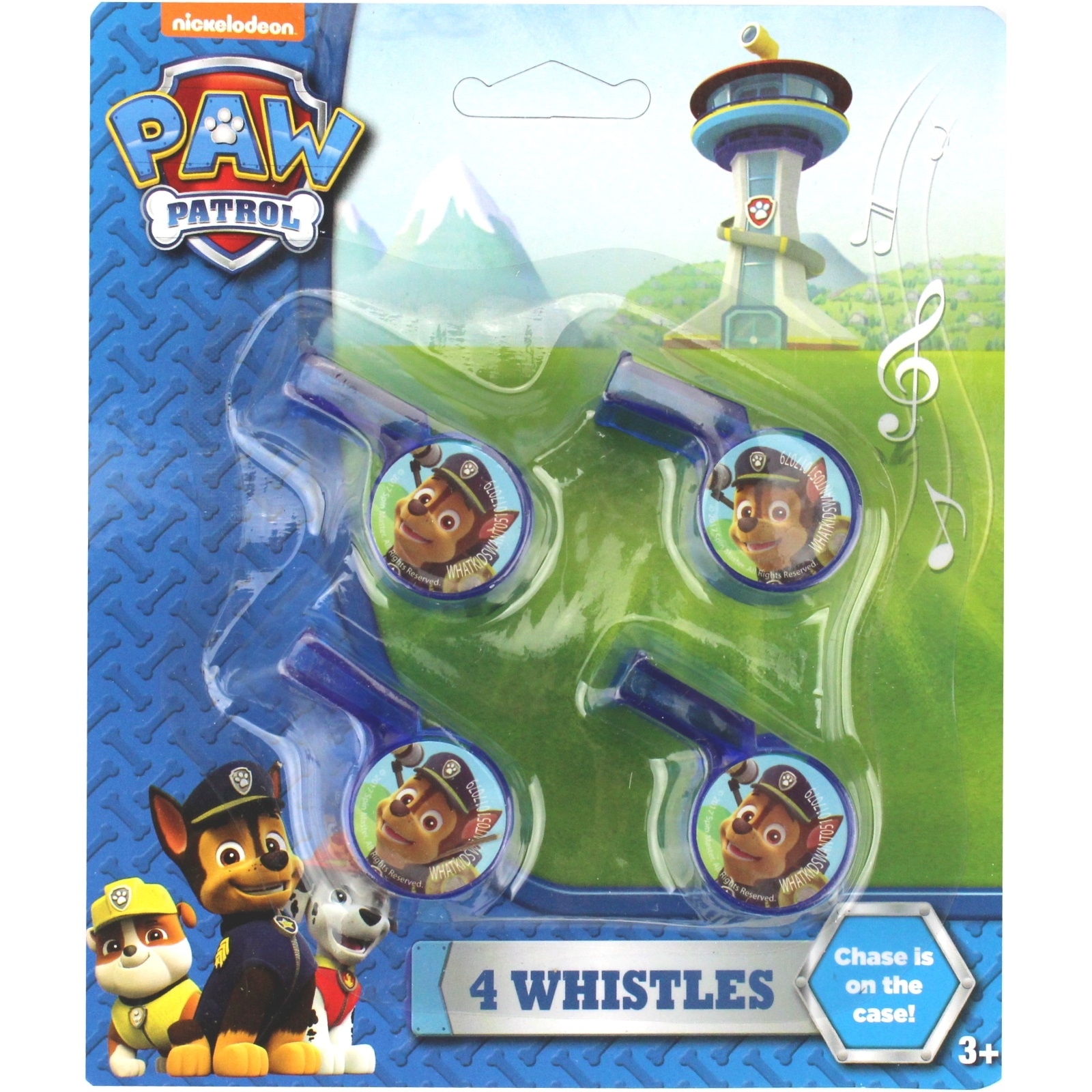 Paw Patrol Plastic Whistles (Pack of 4)