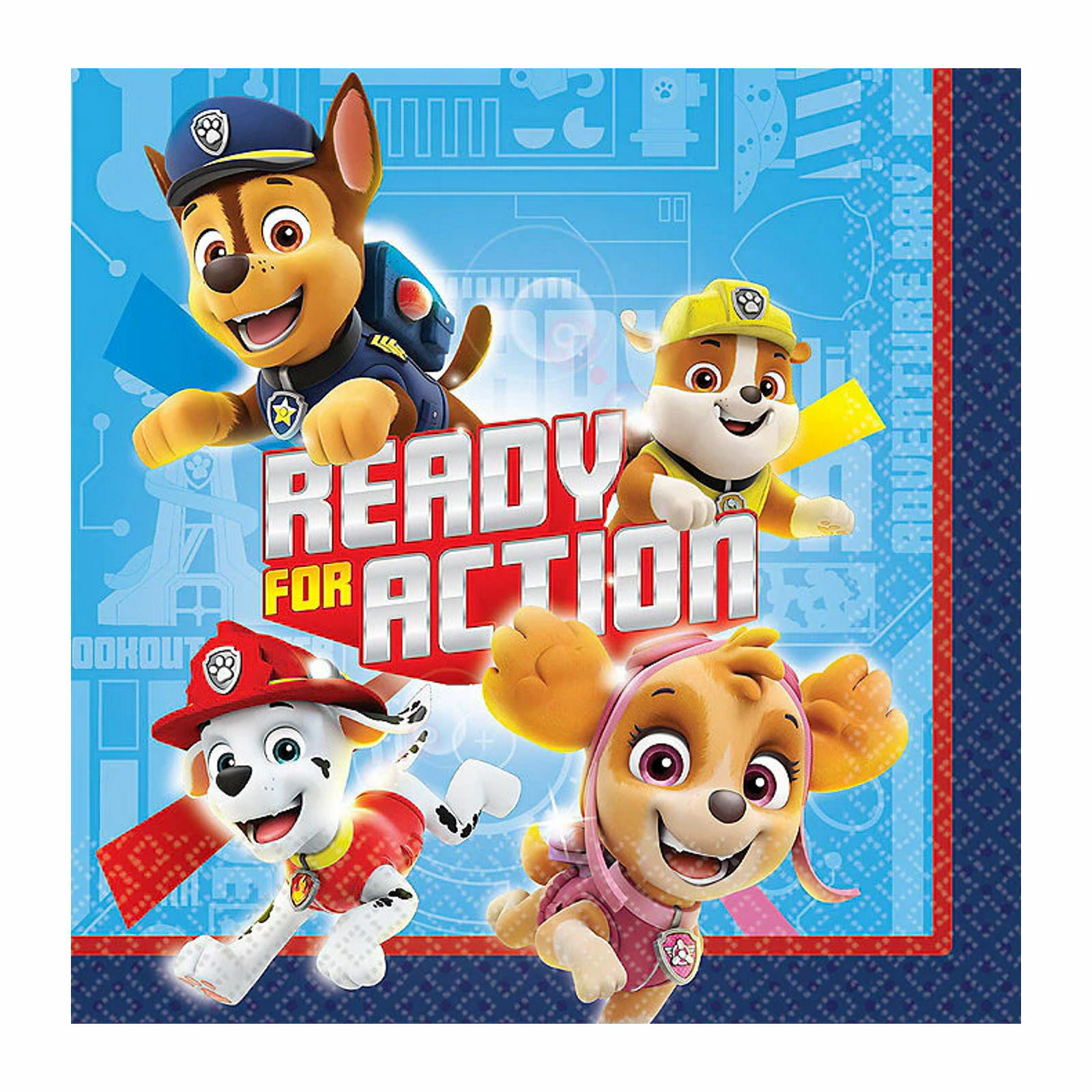 Paw Patrol Adventures Small Napkins / Serviettes (Pack of 16)