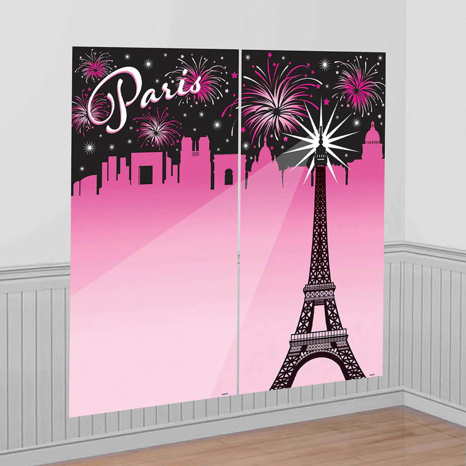 Day in Paris Selfie Wall Decorating Kit