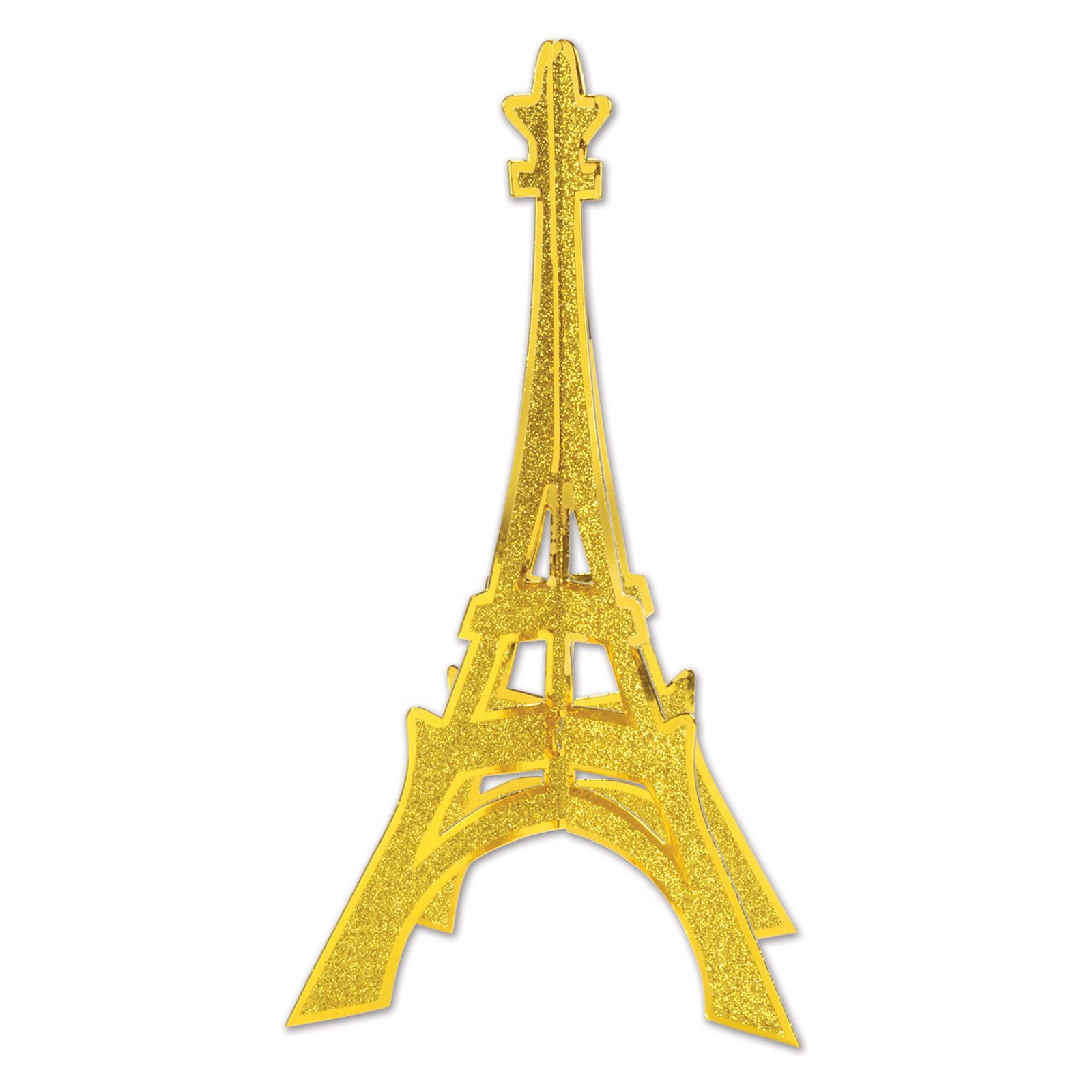 Gold Glitter 3D Eiffel Tower Centrepiece 30cm