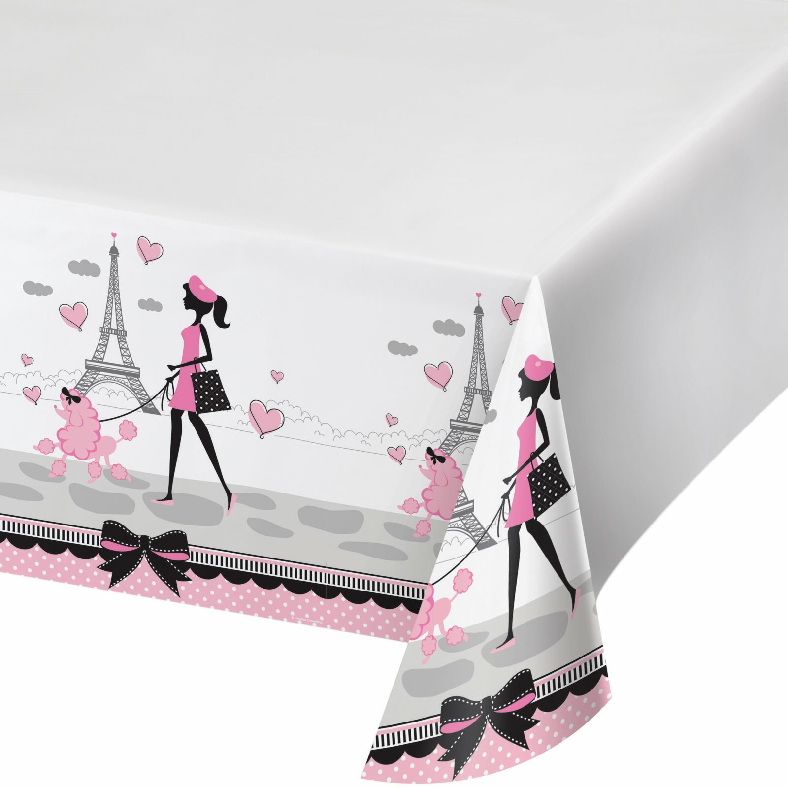 Party In Paris Plastic Tablecloth