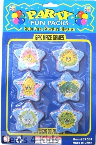 6 Pack Mini Maze Game Games Party Favours Prizes Treats