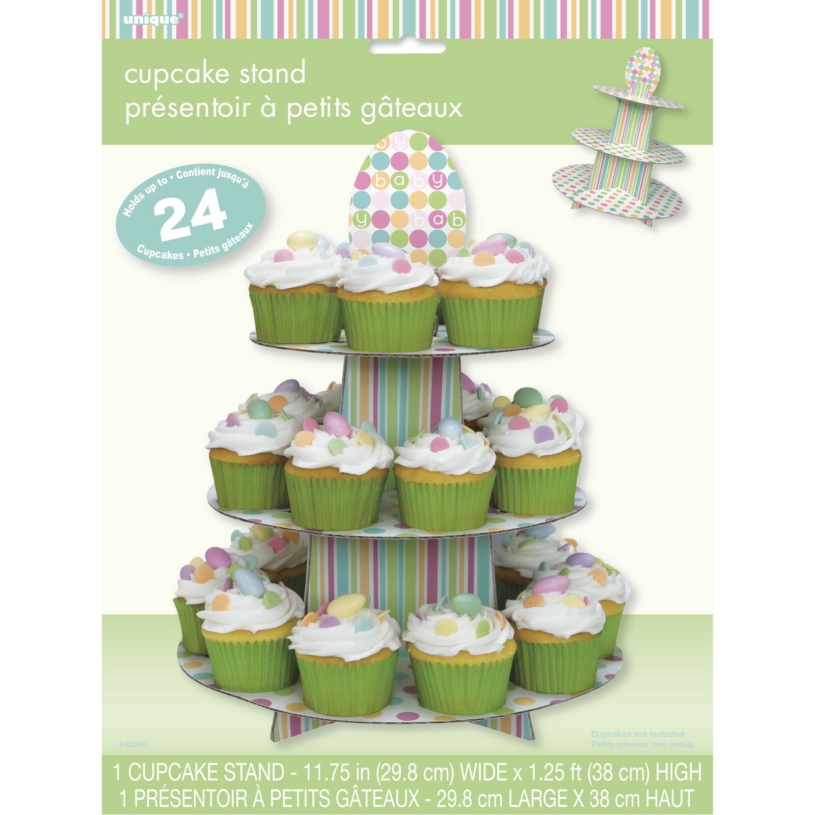 Pastel Baby Shower Cupcake Stand