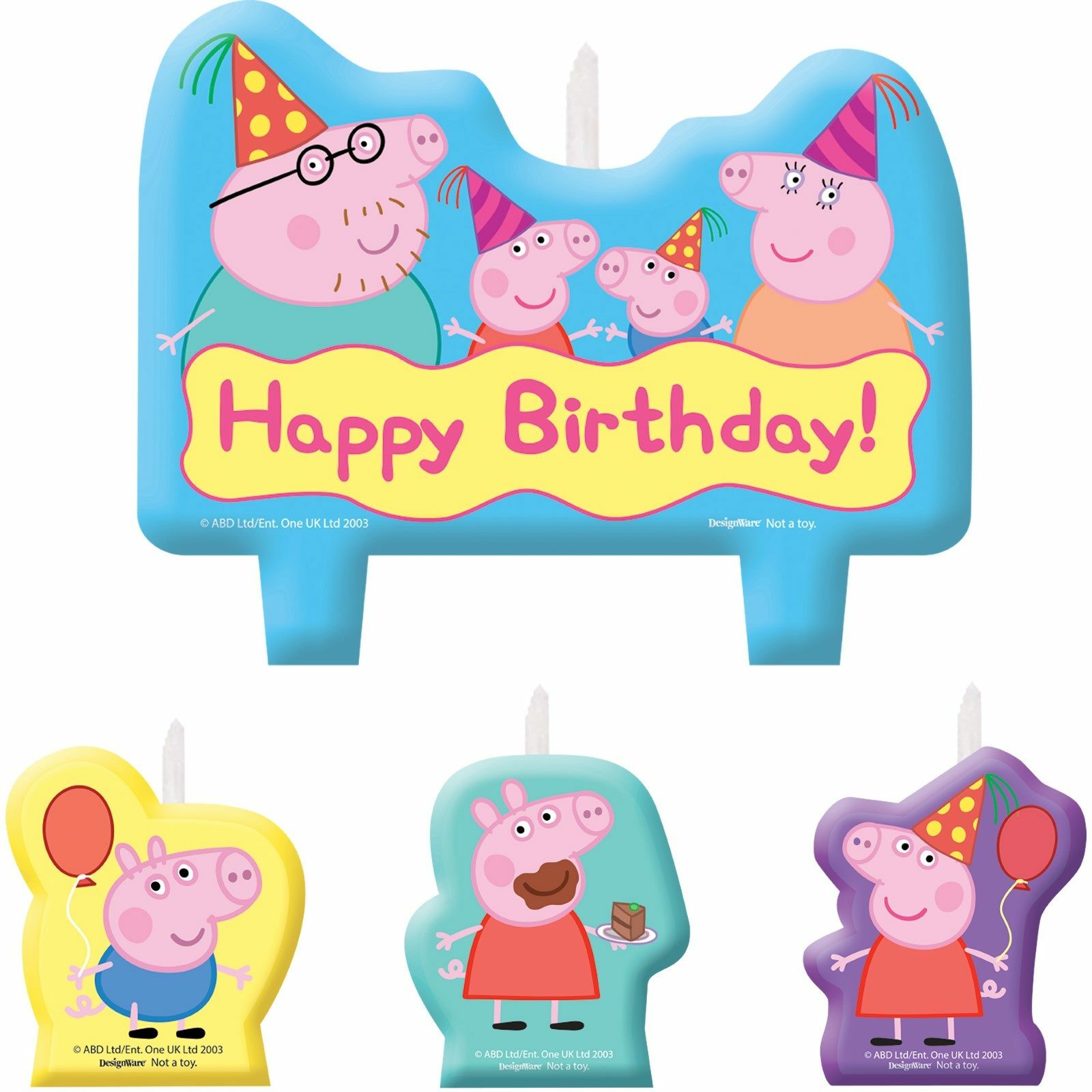 Peppa Pig Candles (Set of 4)