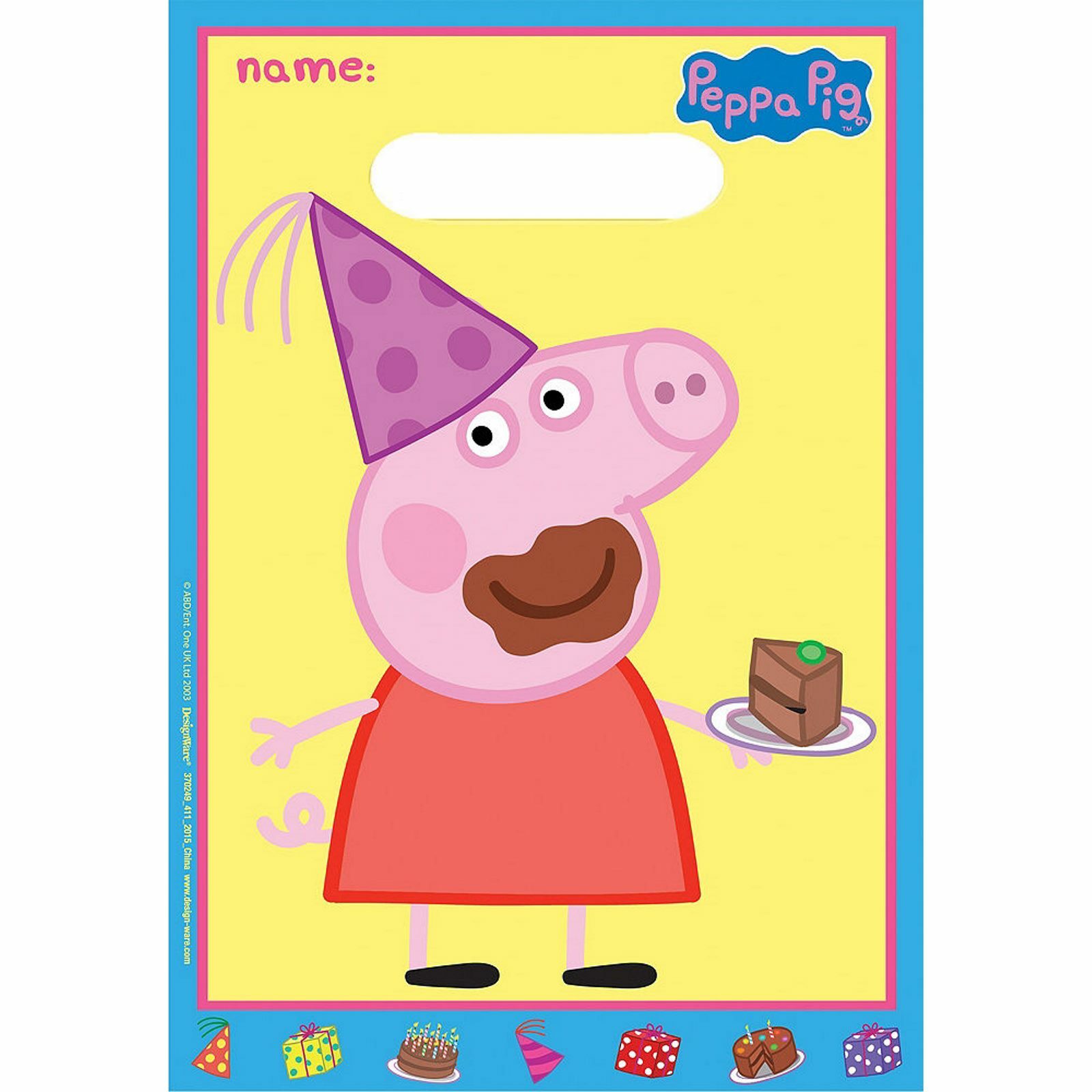 Peppa Pig Lolly/Treat Bags (Pack of 8)