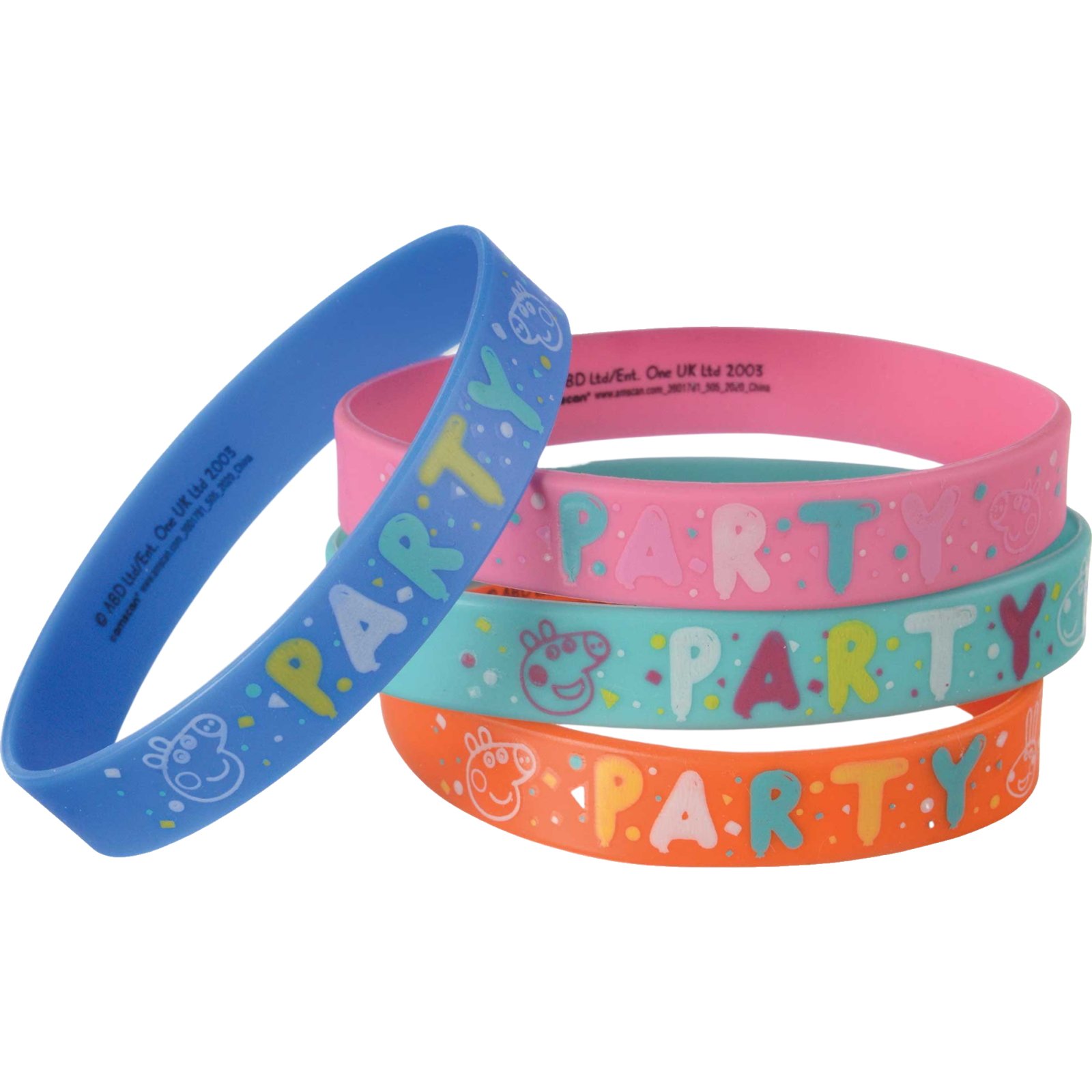 Peppa Pig Confetti Wristbands (Pack of 4)