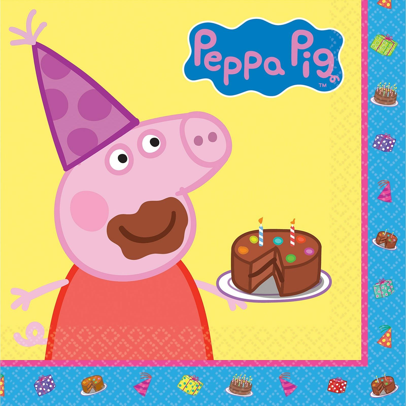Peppa Pig Large Napkins / Serviettes (Pack of 16)