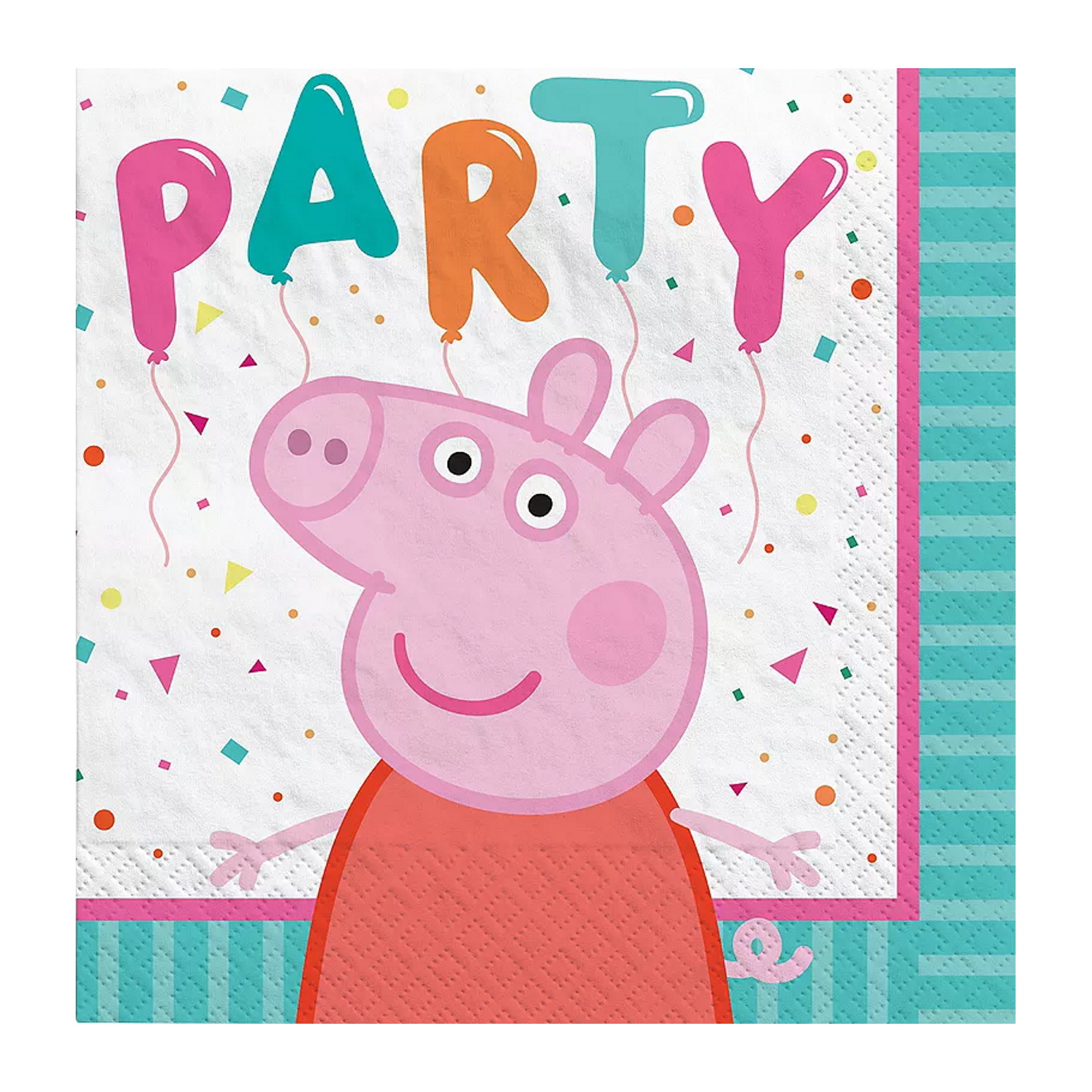 Peppa Pig Confetti Small Napkins / Serviettes (Pack of 16)