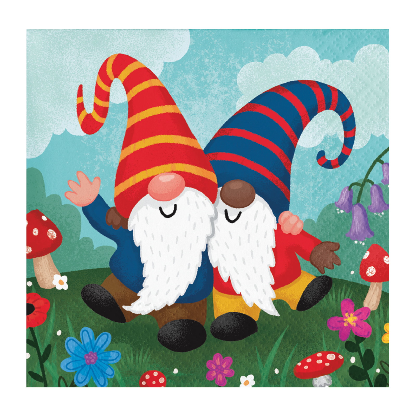 Party Gnomes Small Paper Napkins / Serviettes (Pack of 16)