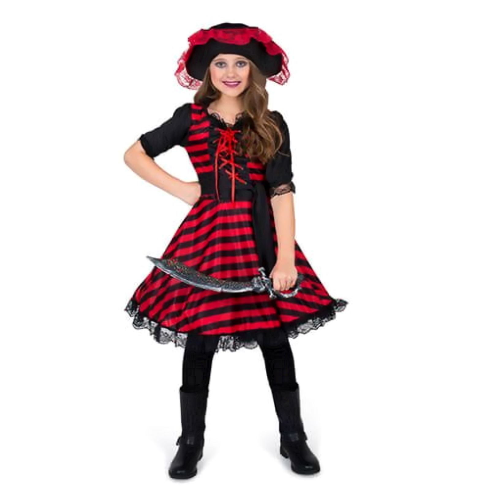 Caribbean Pirate Girl Childs Costume Large