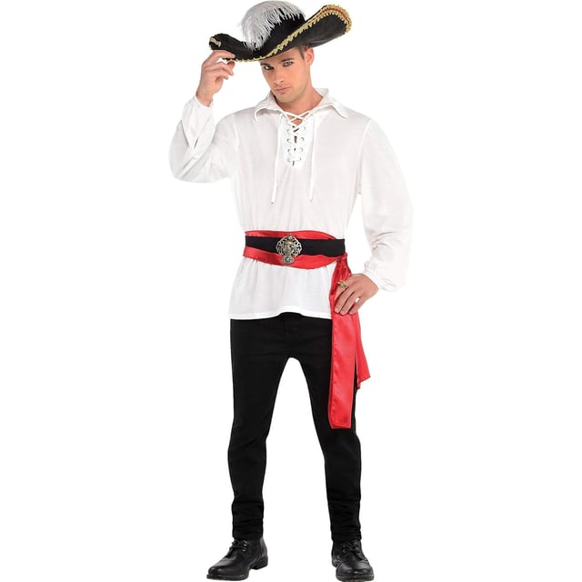 Pirate Ivory White Adult Shirt Standard - Discount Party Supplies