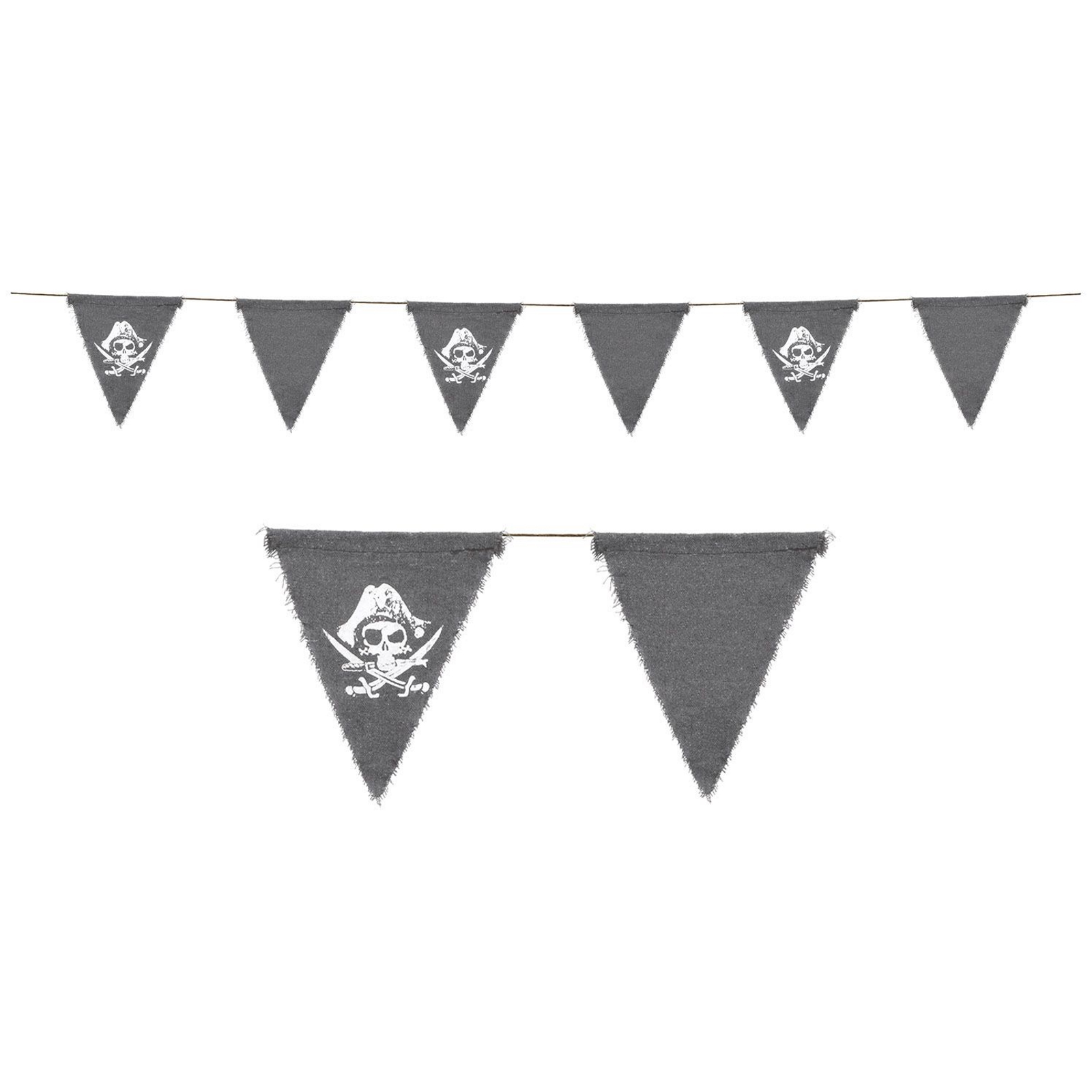Pirate Weathered Fabric Flag Banner 1.83m