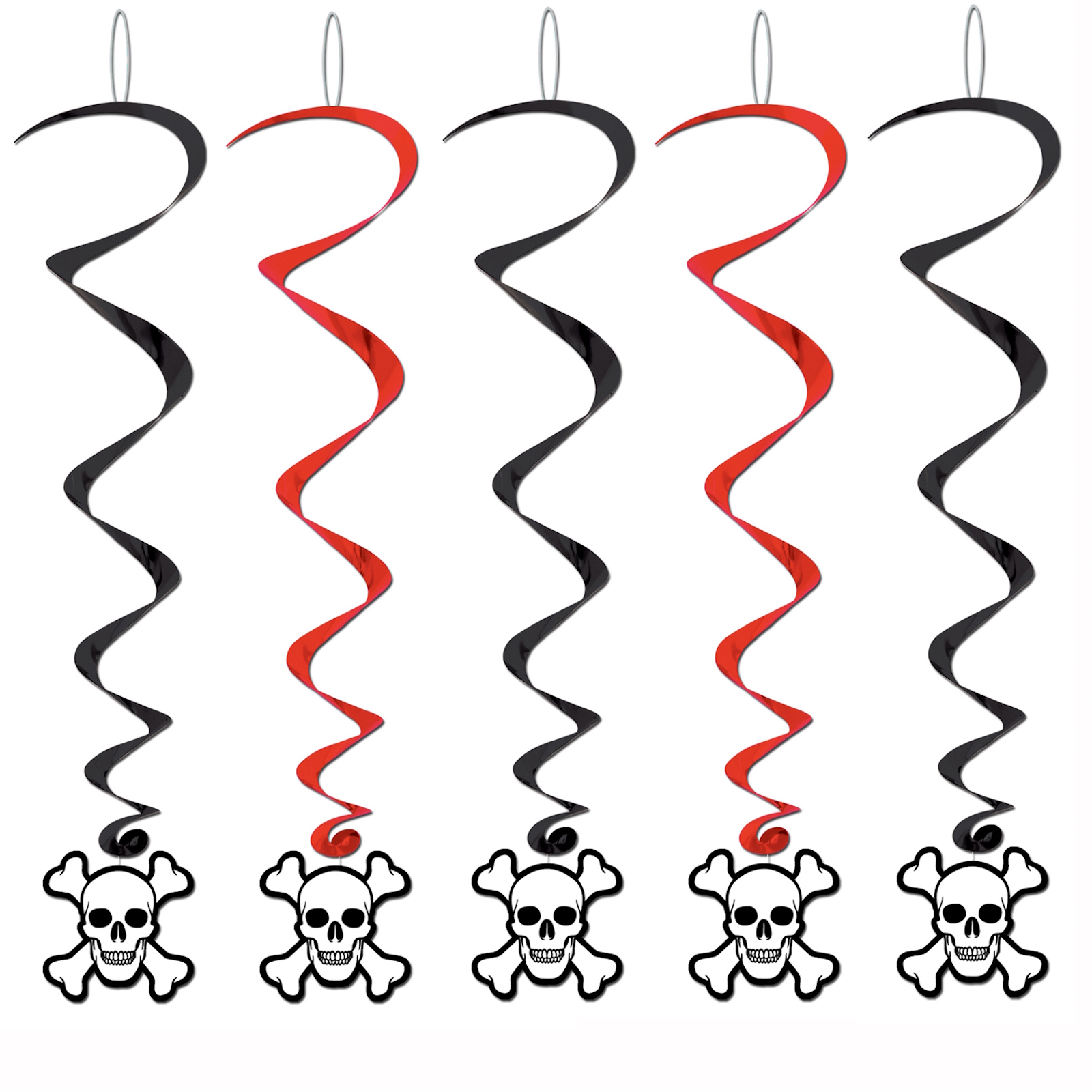 Pirate Swirl Decorations (Pack of 5)