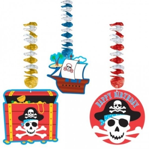 Pirate Dangling Decorations (Pack of 3)