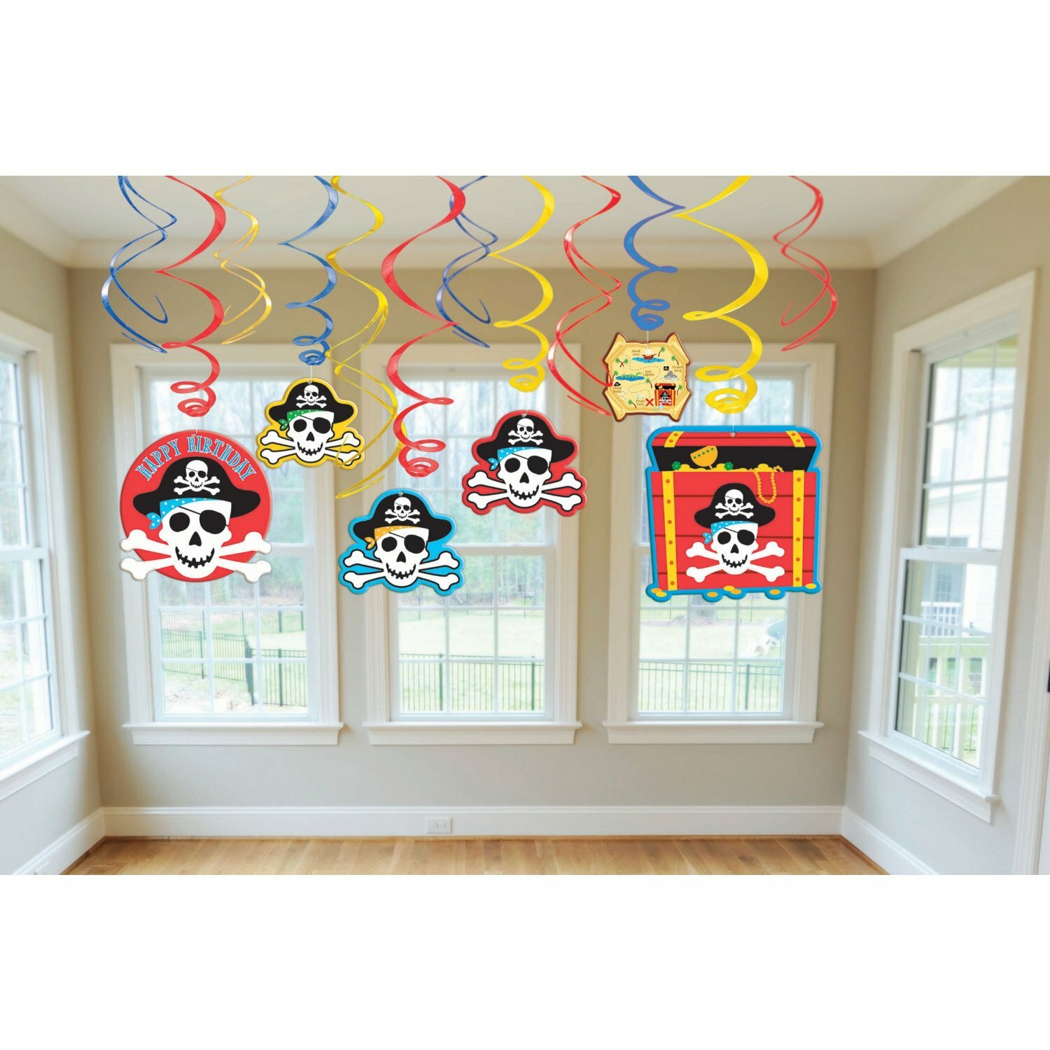 Pirate Treasure Swirl Decorations (Pack of 12)