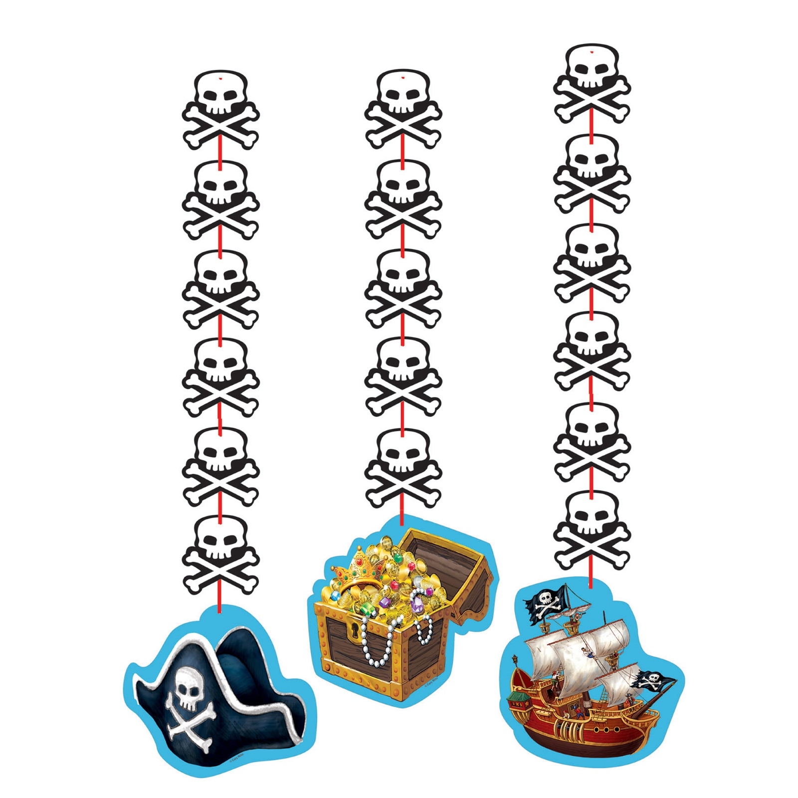 Pirate Hanging Decorations (Pack of 3)