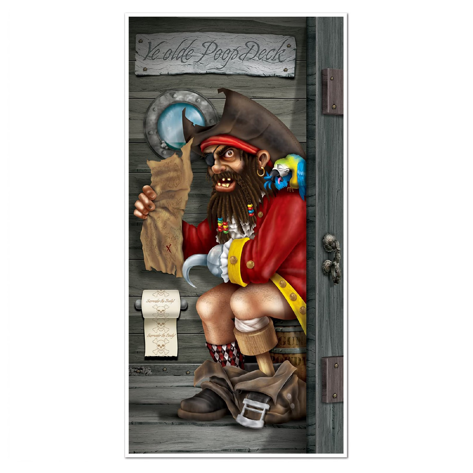 Pirate Captain Restroom Door Cover 