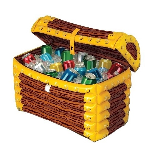 Inflatable Pirate Treasure Chest Drinks Cooler