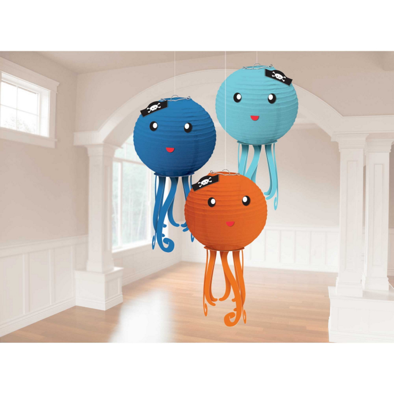 Ahoy Birthday Octopus Paper Lanterns (Pack of 3)