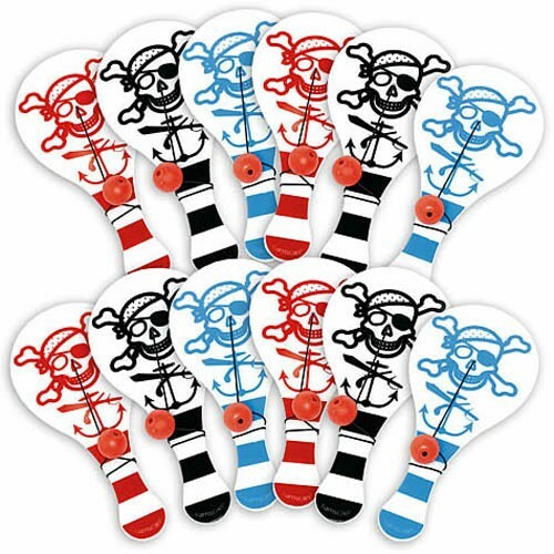 Pirate Mini Paddleballs (Pack of 12)