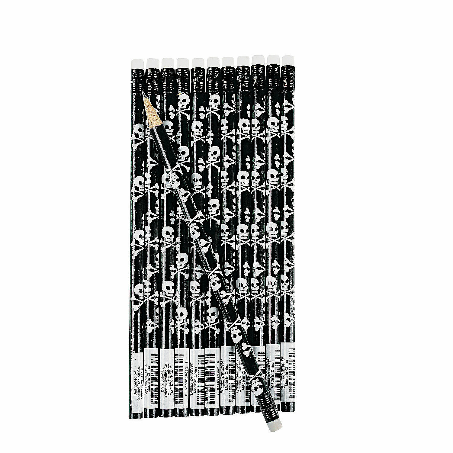 Pirate Skull & Crossbone Pencils (Pack of 24)