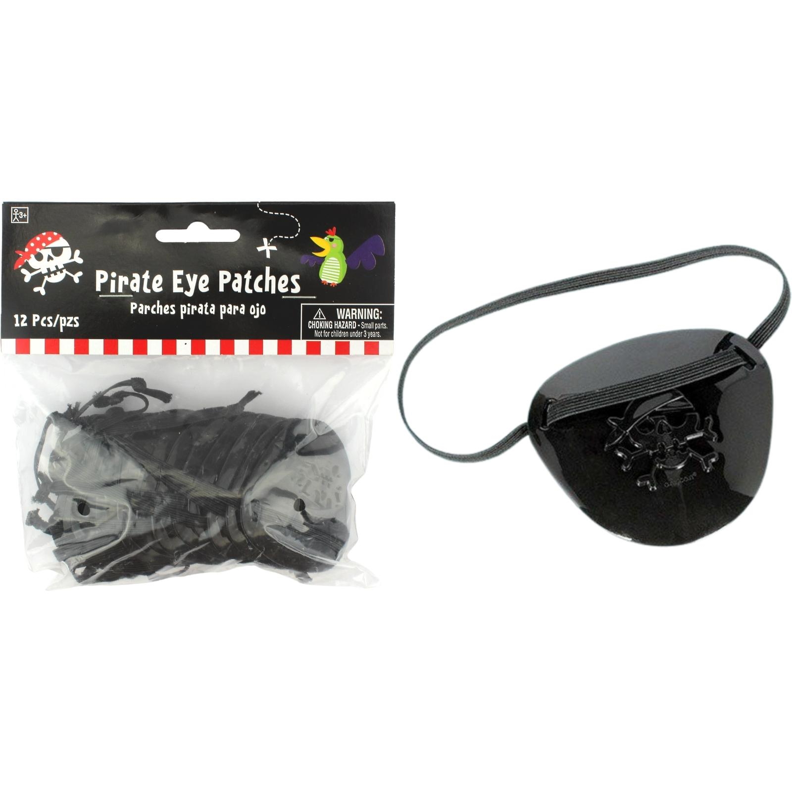 Little Pirate Plastic Eye Patches (Pack of 12)