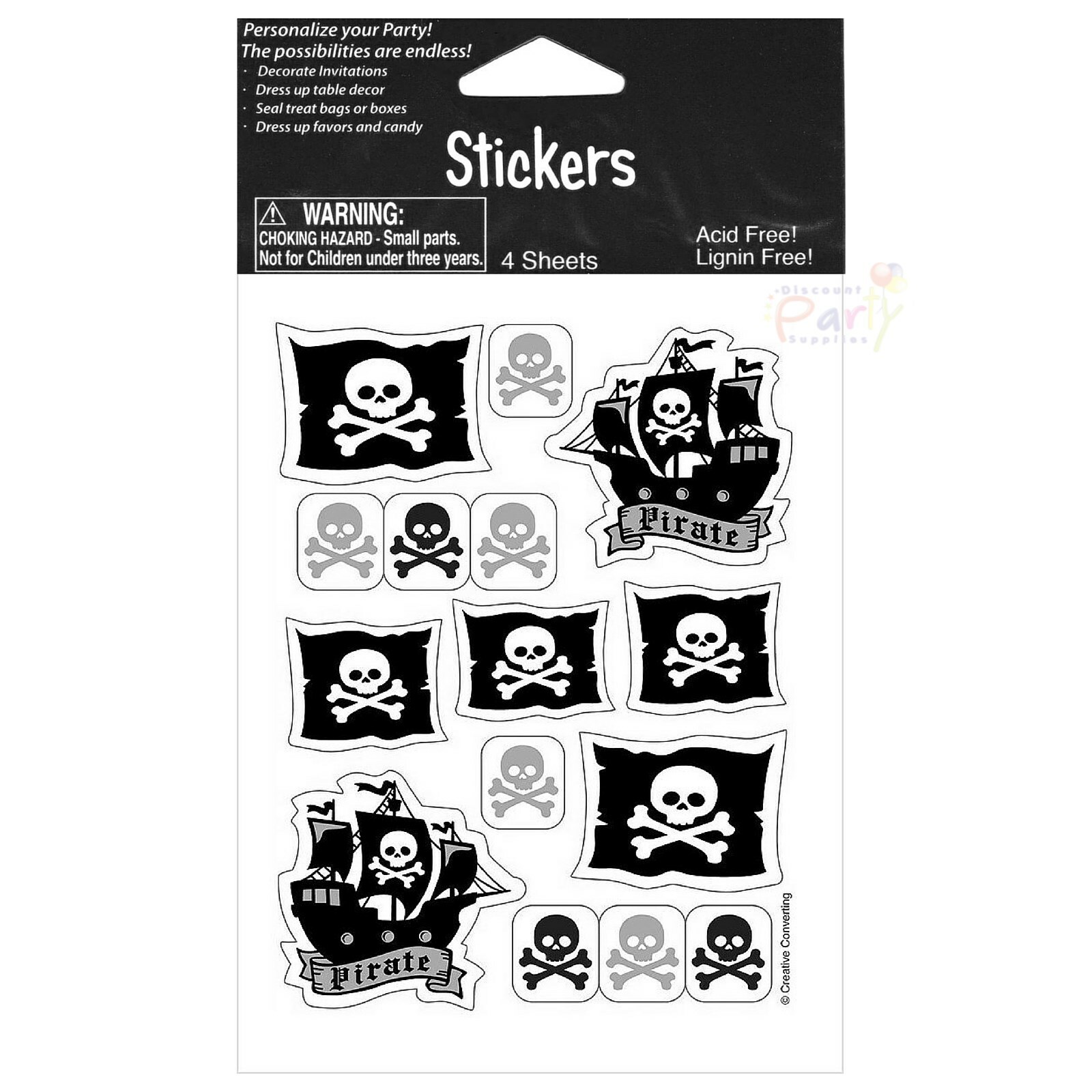 Pirate Stickers (4 Sheets)