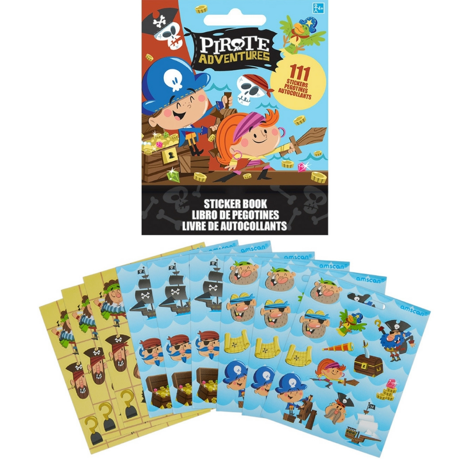 Pirate Adventures Sticker Book (9 Sheets)