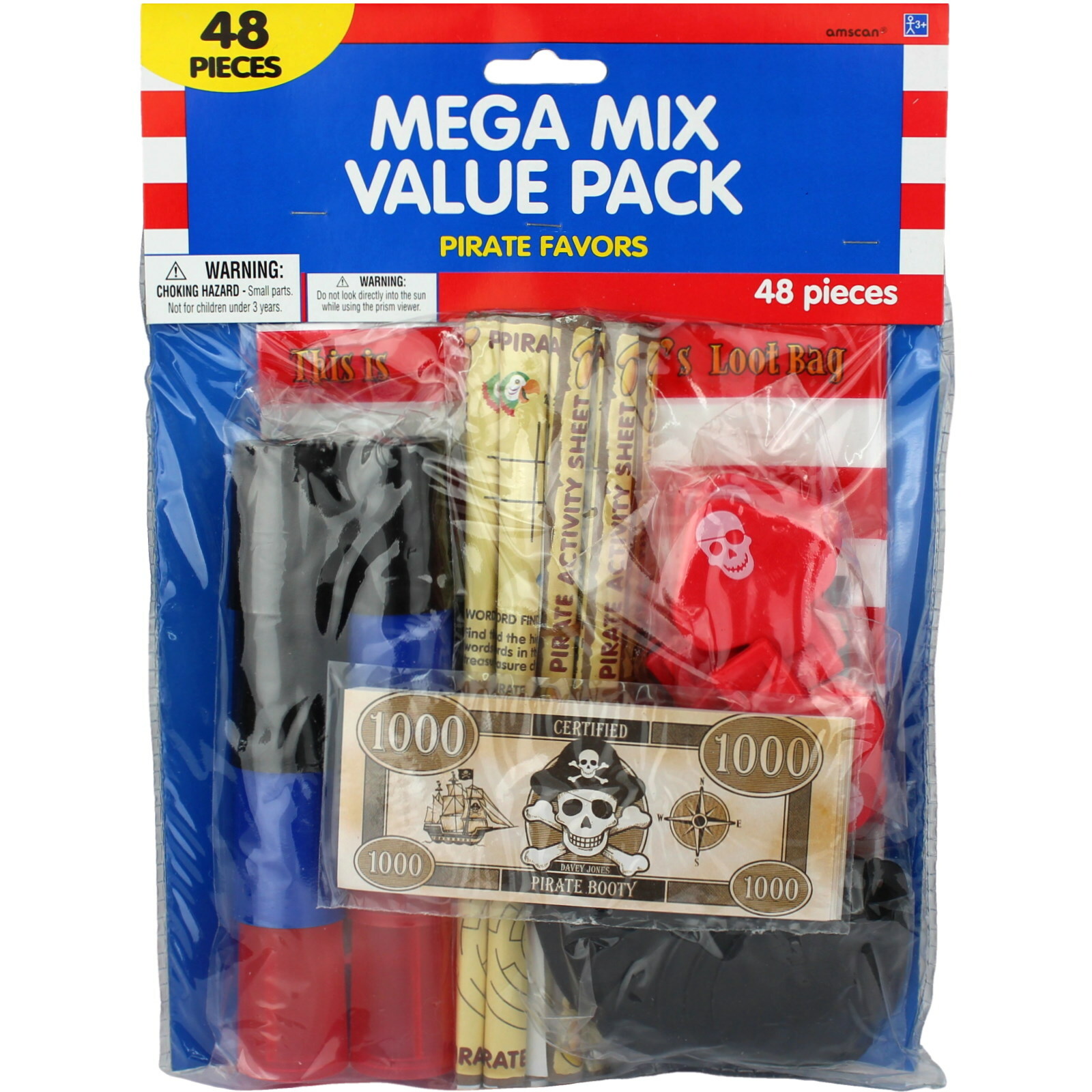 Pirate Party Mega Value Favour Pack (48 Pieces)