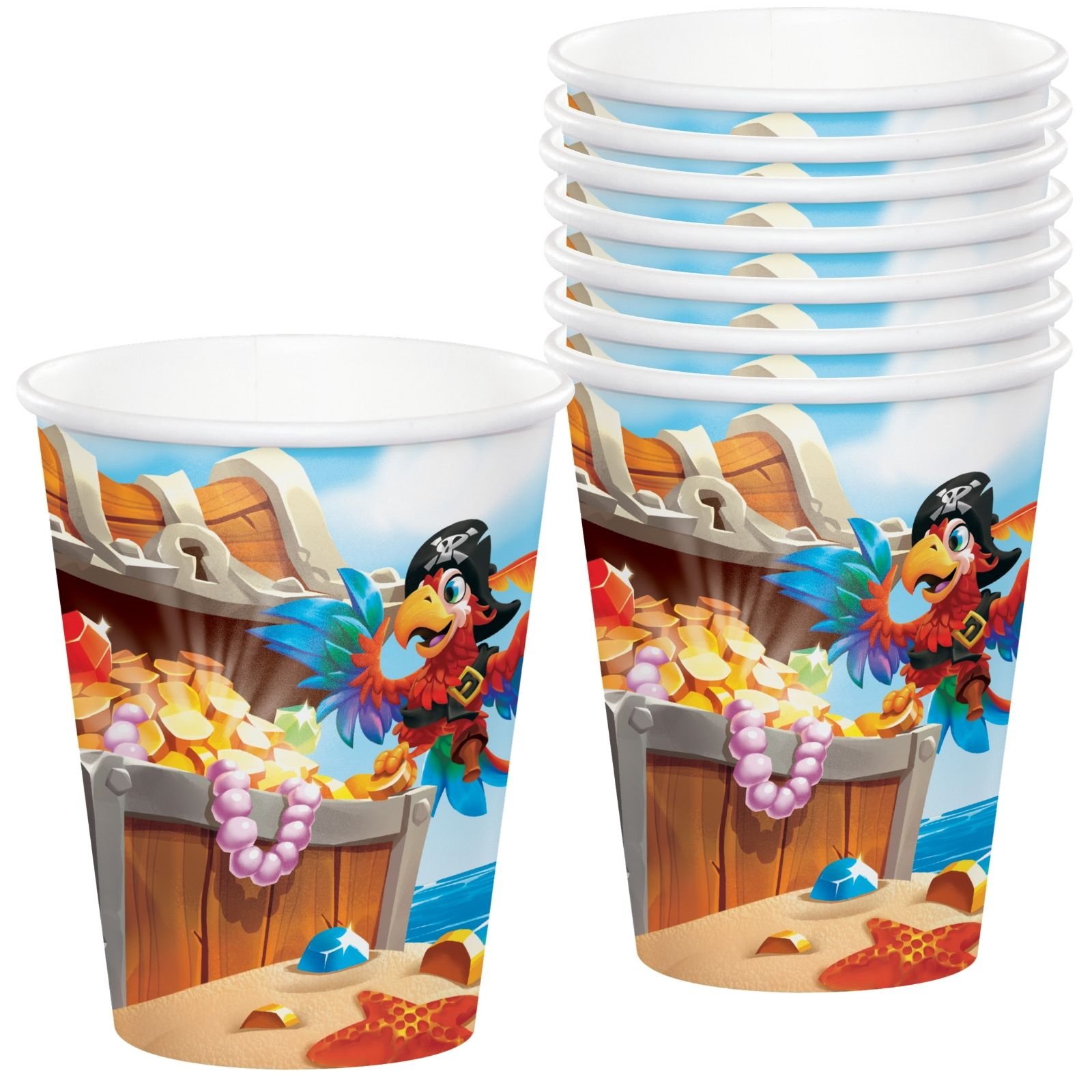 Pirate Treasure Paper Cups (Pack of 8)