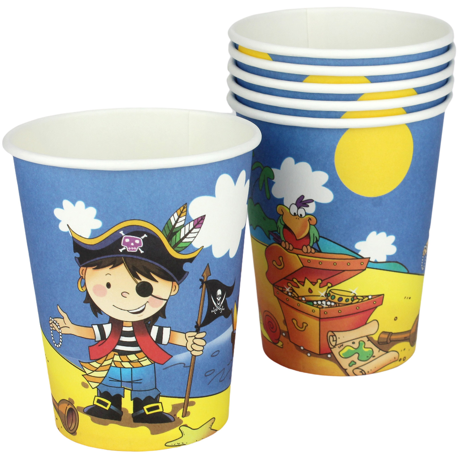 Pirate Island Paper Cups (Pack of 6)