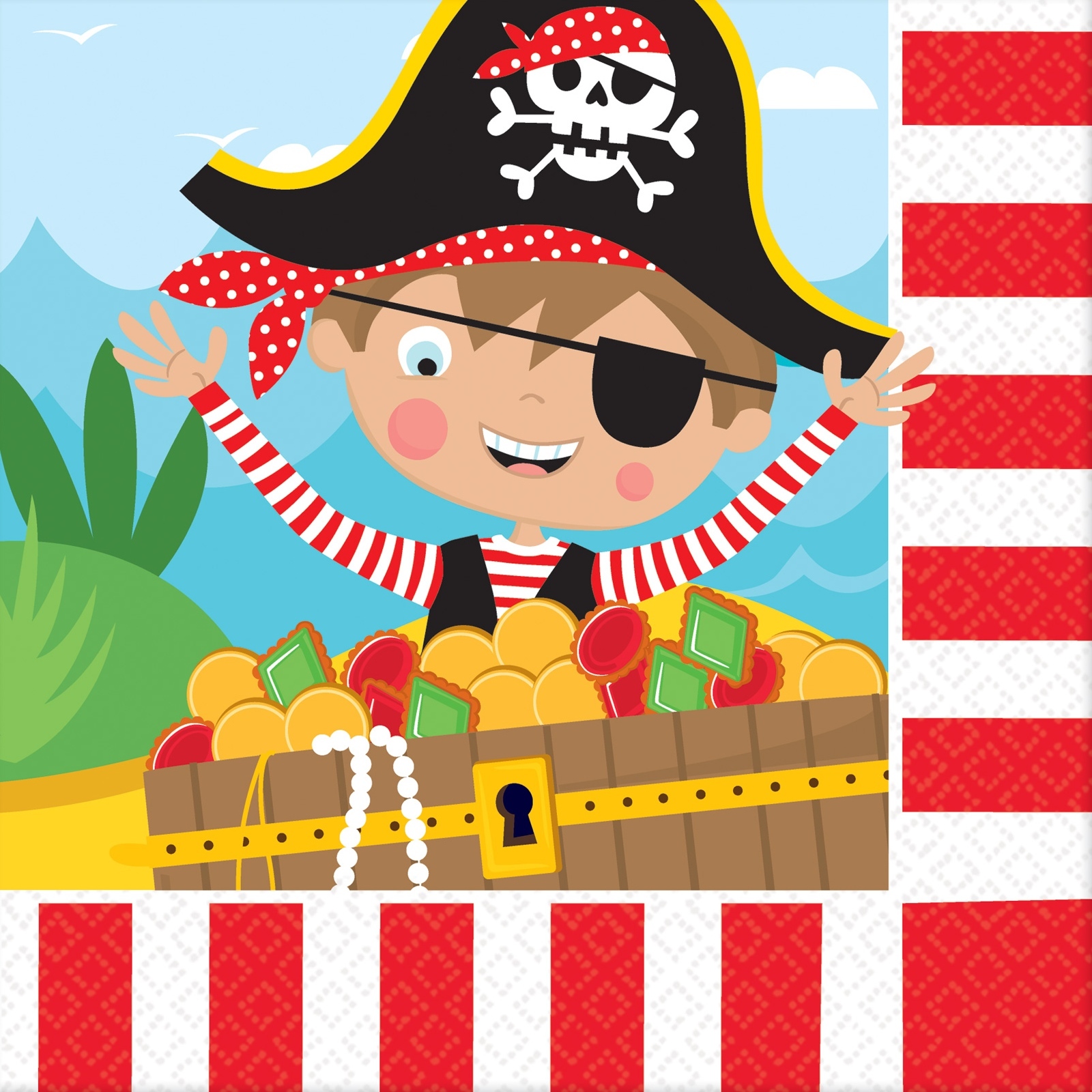 Little Pirate Large Napkins / Serviettes (Pack of 16)