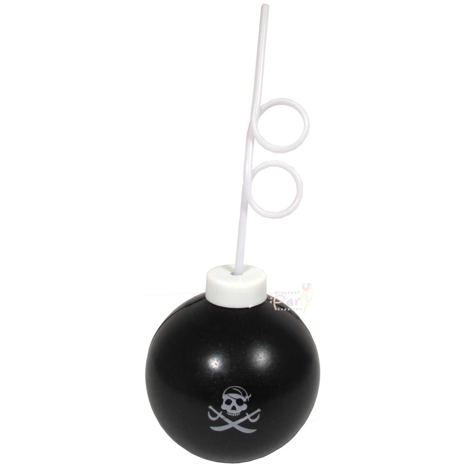Pirate Bomb Novelty Cup with Straw