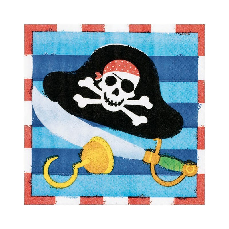 Pirate Treasure Small Napkins / Serviettes (Pack of 16)