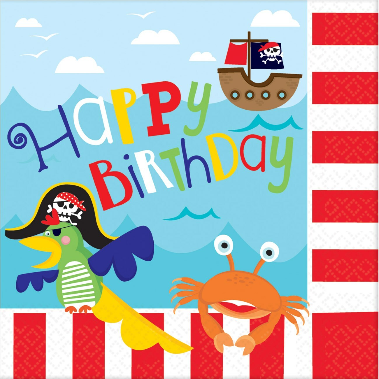 Little Pirate Small Napkins / Serviettes (Pack of 16)