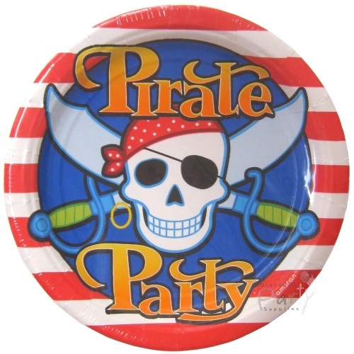 Pirate Small Paper Plates (Pack of 8)