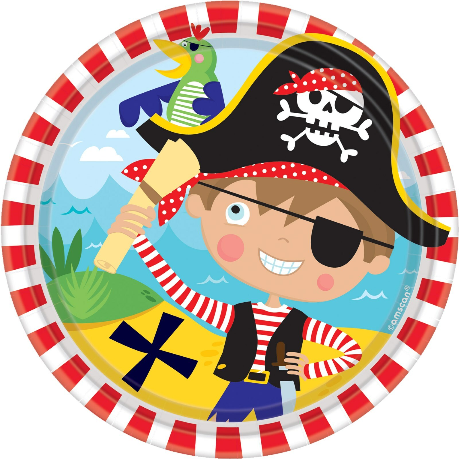 Little Pirate Small Paper Plates (Pack of 8)
