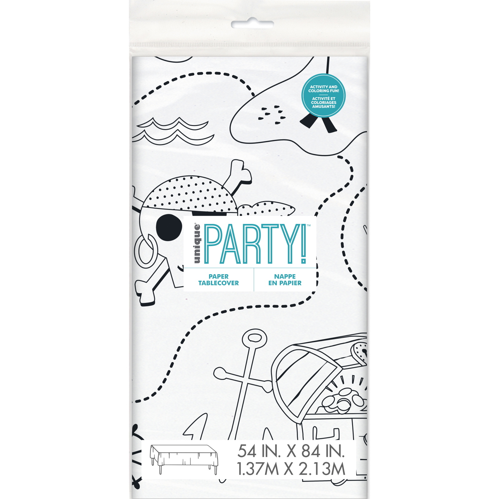 Ahoy Pirate Colouring In Paper Tablecloth | Ahoy Pirate | Pirate | Boys Birthday Party Supplies ...