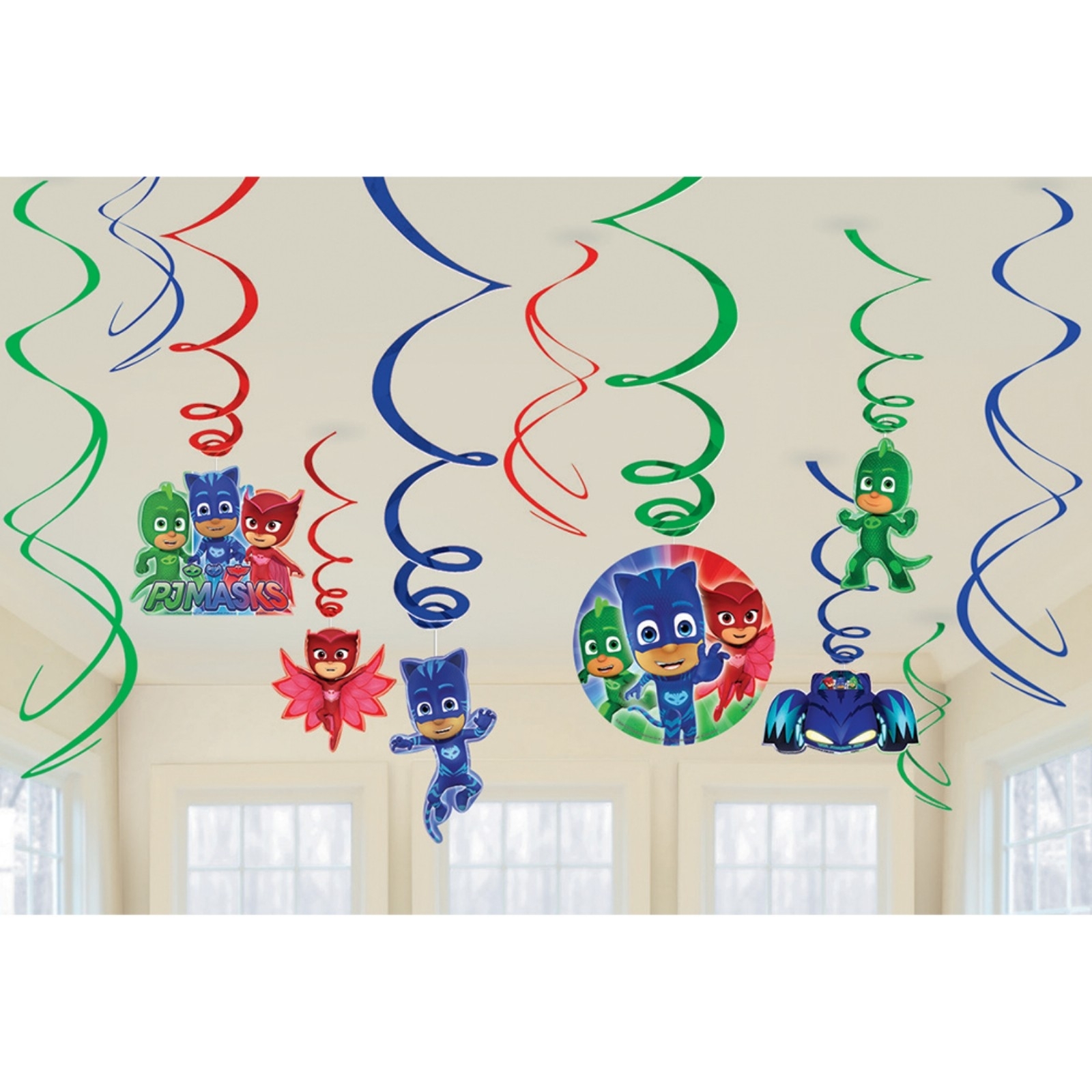 PJ Masks Swirl Decorations (Pack of 12)