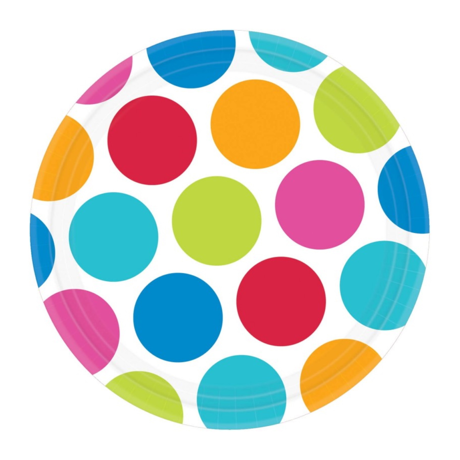 Cabana Dot Small Paper Plates (Pack of 8)