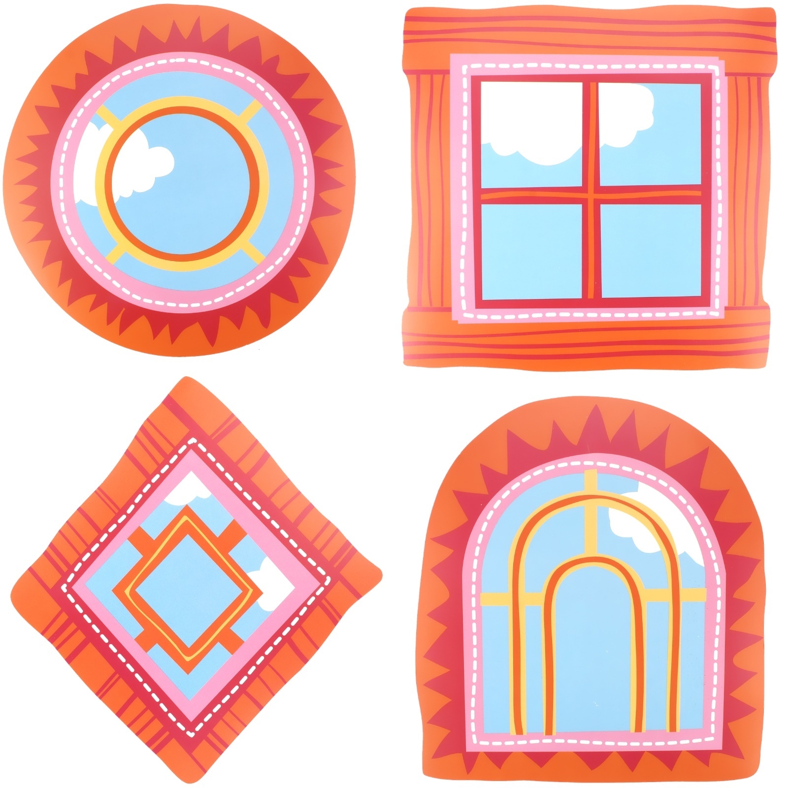 Play School Window Cutouts (Pack of 4)