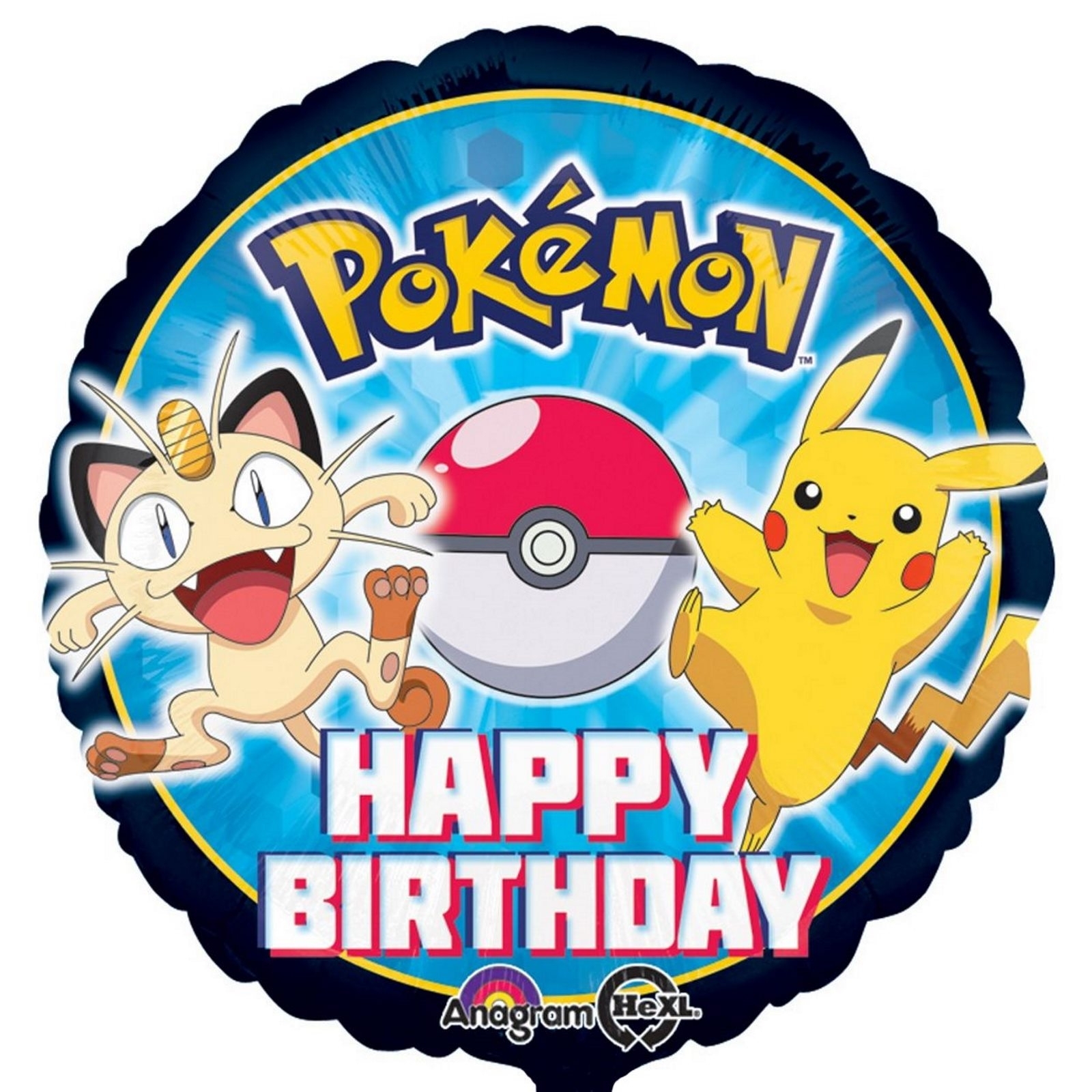 Pokemon Happy Birthday Foil Balloon