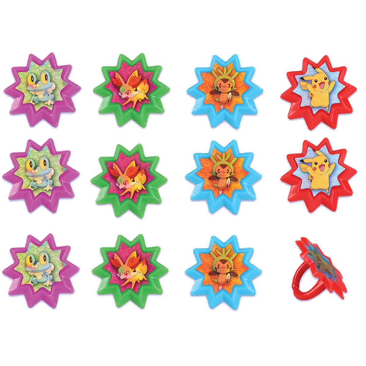 Pokemon Cupcake Rings (Pack of 12)