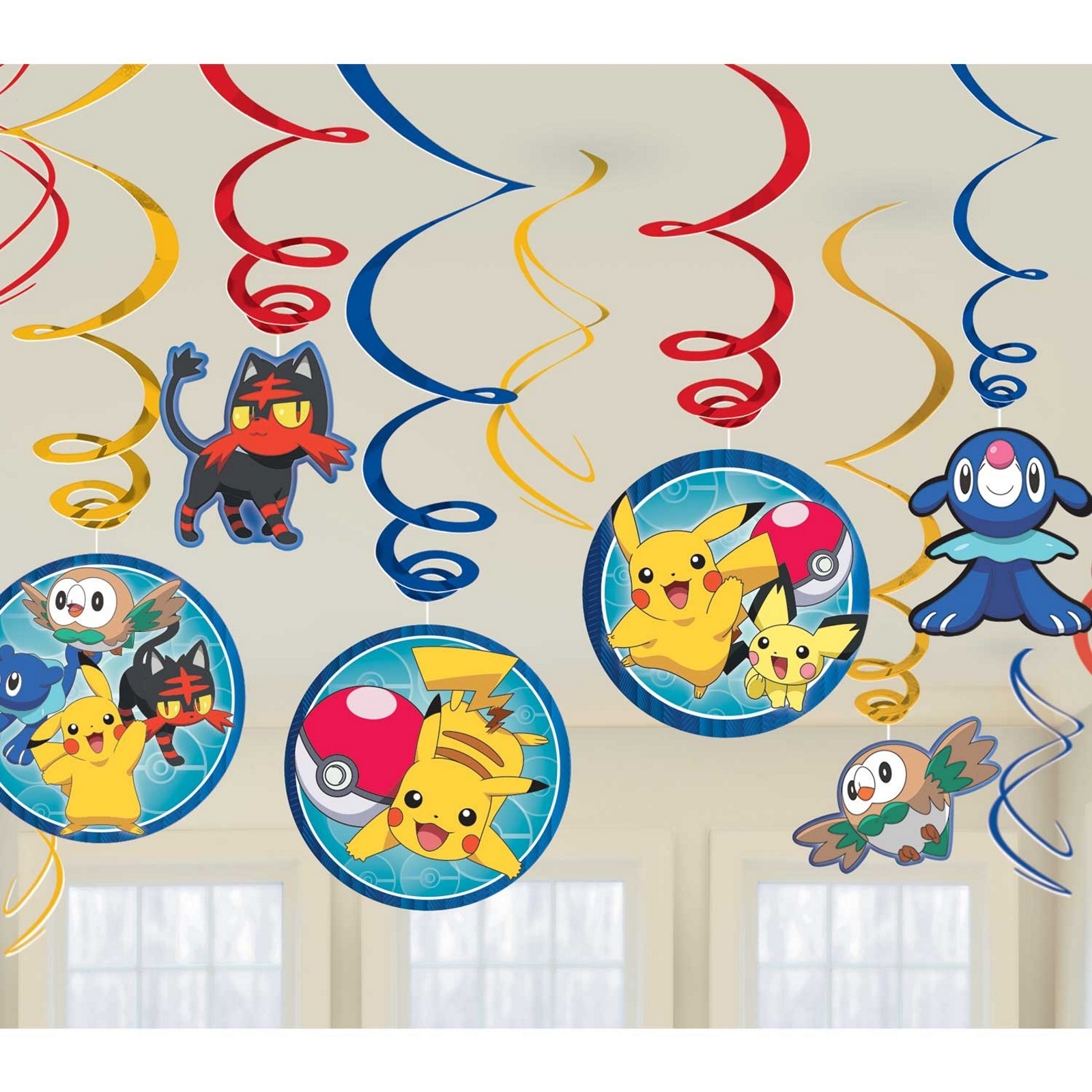 Pokemon Core Swirl Decorations (Pack of 12)