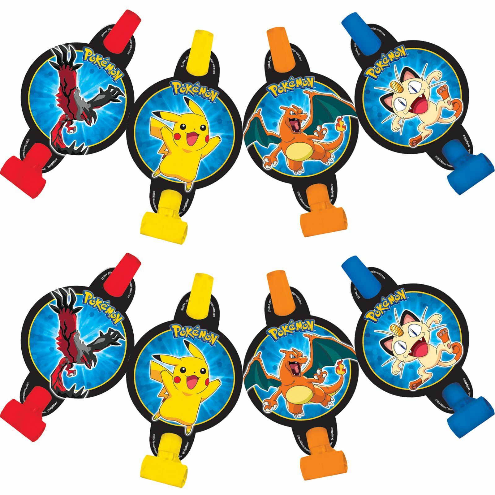 Pokemon Party Blowers (Pack of 8)