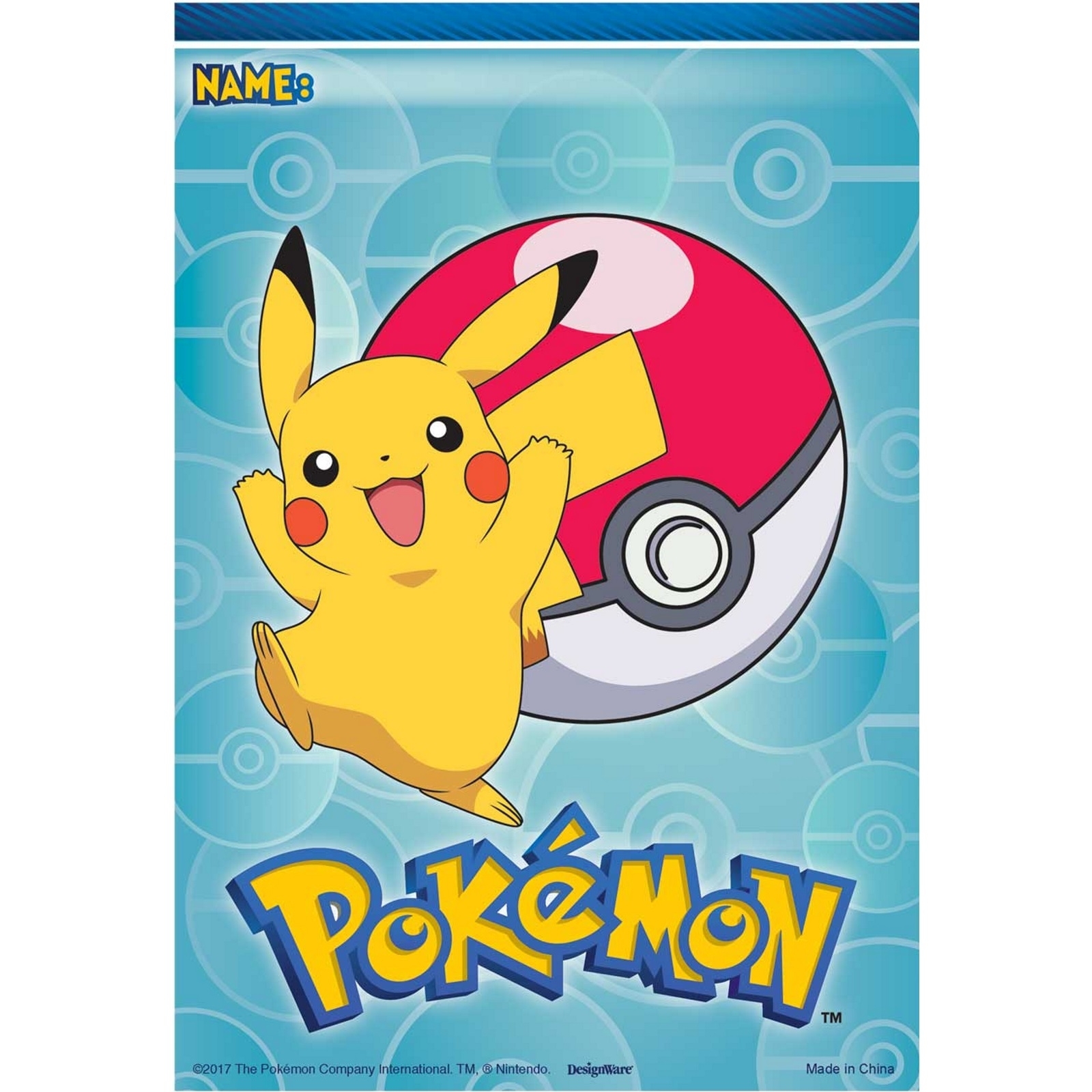 Pokemon Core Lolly/Treat Bags (Pack of 8)